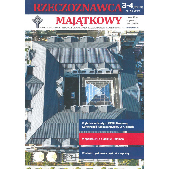 Kwartalnik Rzeczoznawca Majątkowy nr. 3-4 (103,104)
